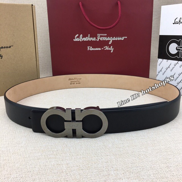 菲拉格慕男士皮帶 Ferragamo牛皮磨砂扣腰帶  jjp1739